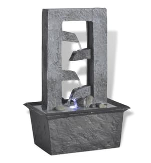 Zimmerbrunnen mit LED-Licht Polyresin