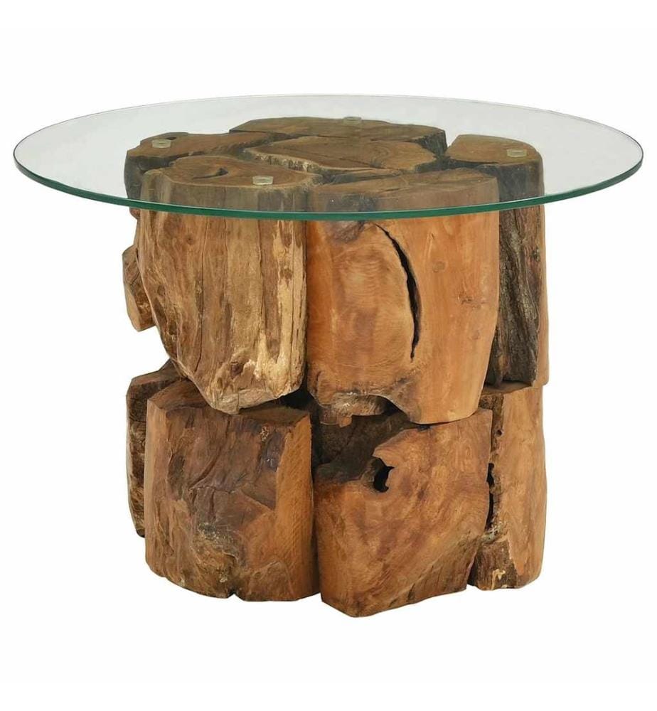 Table basse Bois flottant de teck massif 60 cm