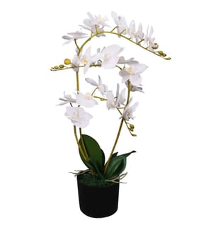 Künstliche Orchidee mit Topf 65 cm Weiss