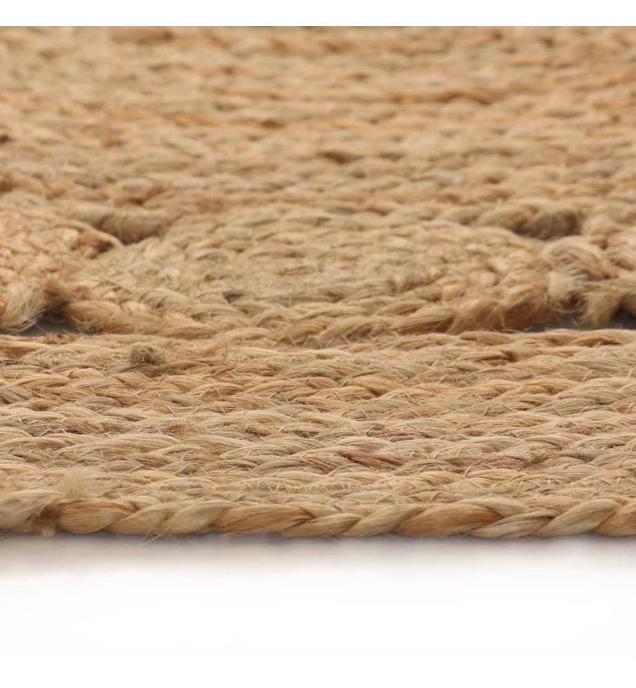 Tapis Jute design tressé 120 cm Rond