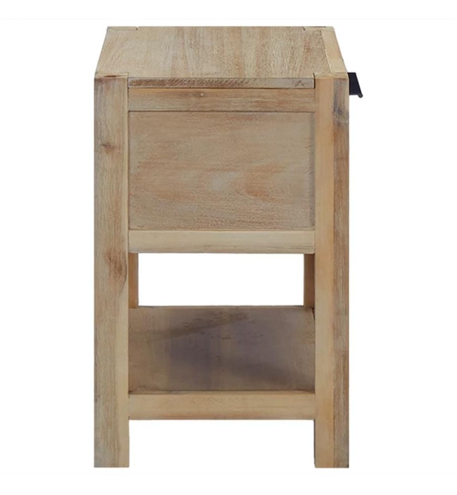 Nachttisch mit Schublade 40x30x48 cm Akazie Massivholz