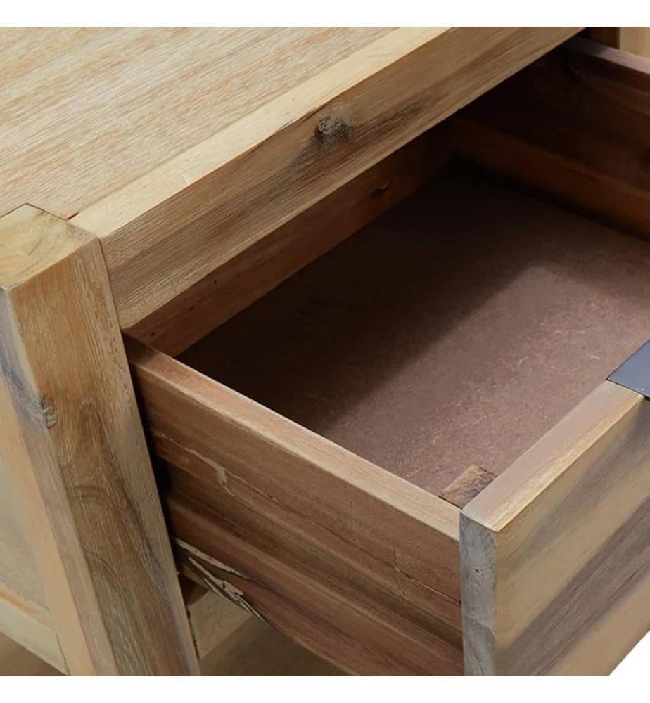 Nachttisch mit Schublade 40x30x48 cm Akazie Massivholz