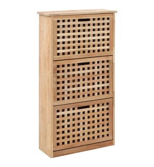 Schuhschrank 55 x 20 x 104 cm Walnuss Massivholz