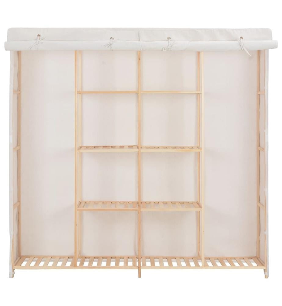 Kleiderschrank Weiss 173 x 40 x 170 cm Stoff