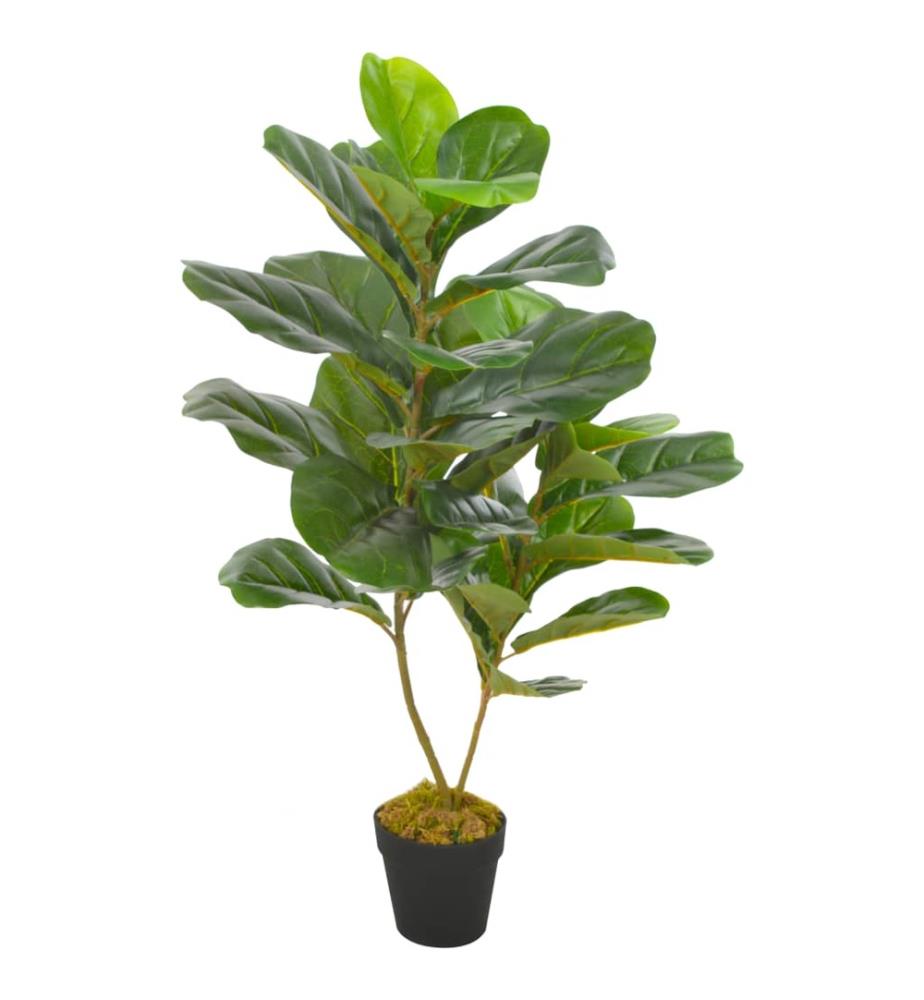 Künstliche Pflanze Geigen-Feige mit Topf Grün 90 cm