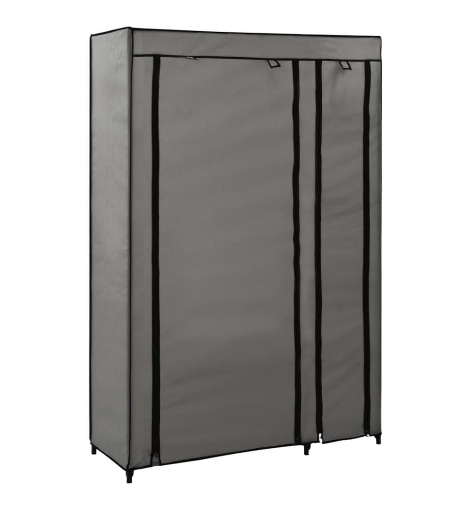 Faltschrank Grau 110x45x175 cm Stoff