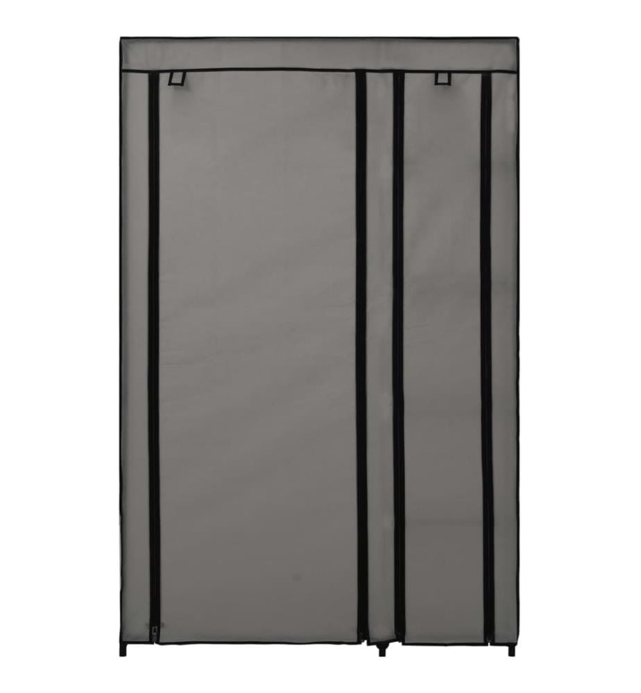 Faltschrank Grau 110x45x175 cm Stoff