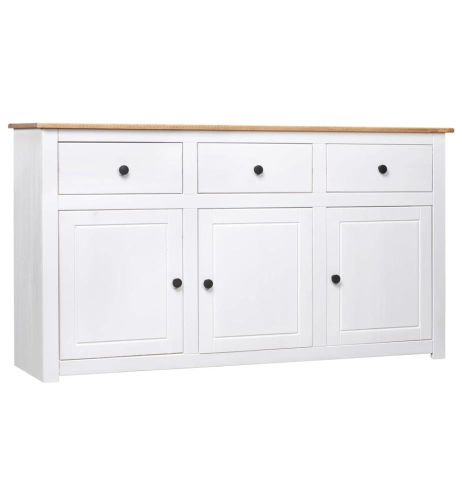 Sideboard Weiss 135x40x80 cm Kiefernholz Panama