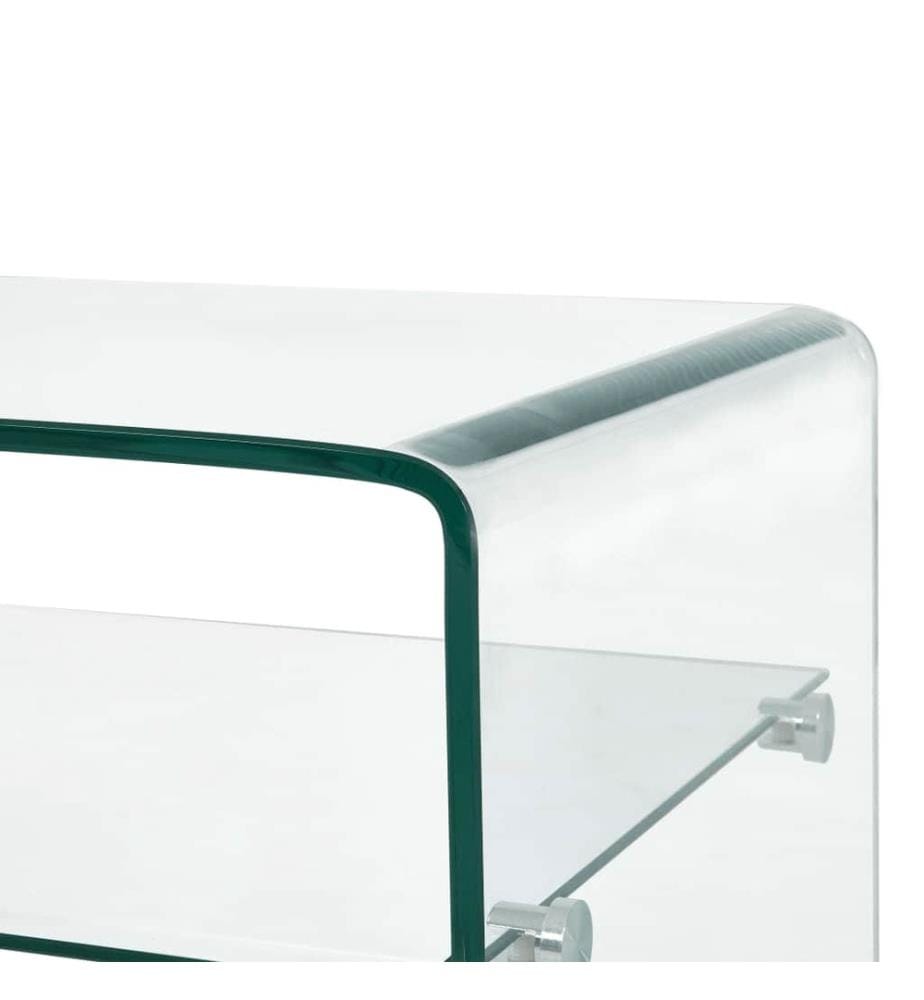 Table basse Clair 98x45x31 cm Verre trempé