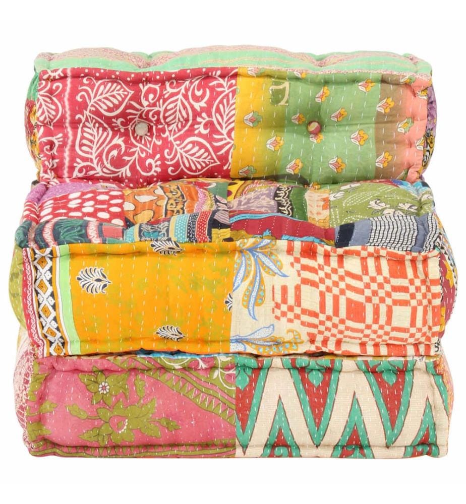 Modularer Pouf Patchwork Stoff