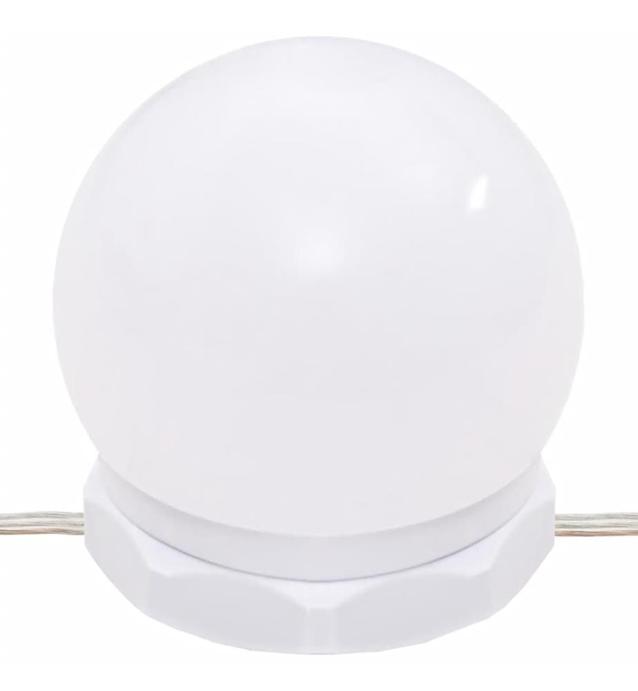 Ensemble de coiffeuse avec LED Blanc Bois d'ingénierie