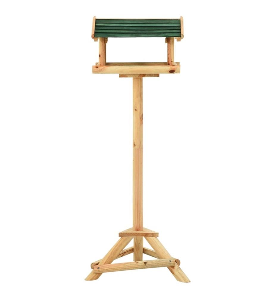 Vogelhäuschen mit Ständer 37x28x100 cm Massivholz Tanne