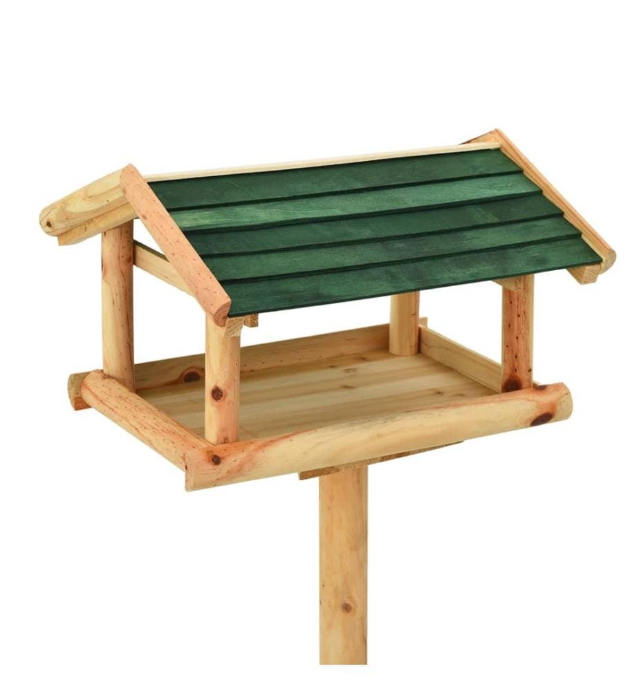 Vogelhäuschen mit Ständer 37x28x100 cm Massivholz Tanne