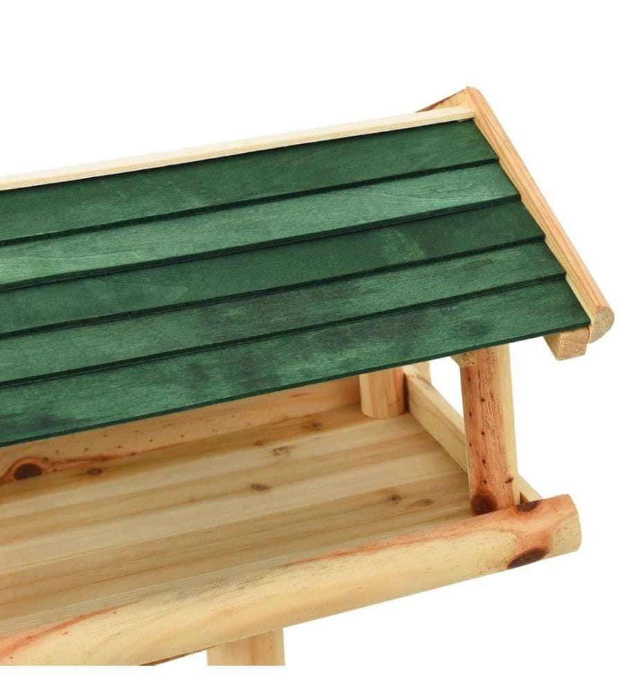 Vogelhäuschen mit Ständer 37x28x100 cm Massivholz Tanne