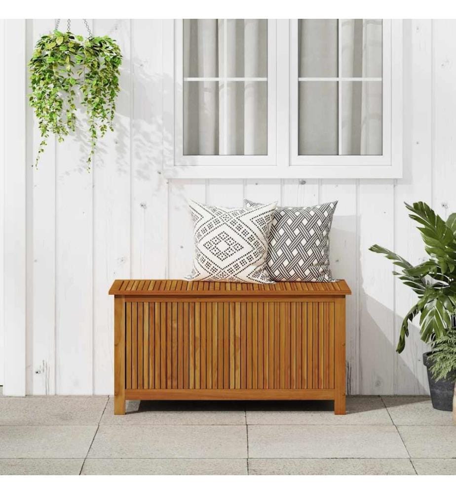 Garten-Aufbewahrungsbox 113x50x58 cm Massivholz Akazie