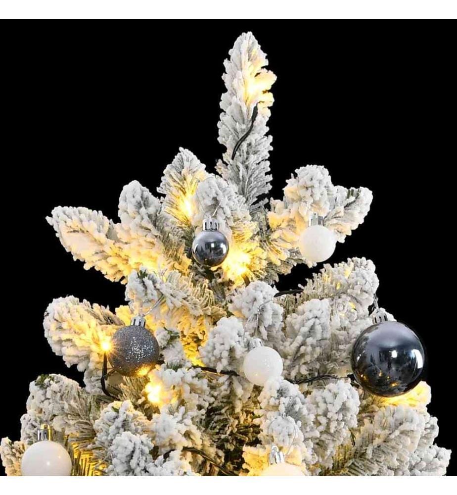 Sapin de Noël artificiel articulé 300 LED et boules 180 cm