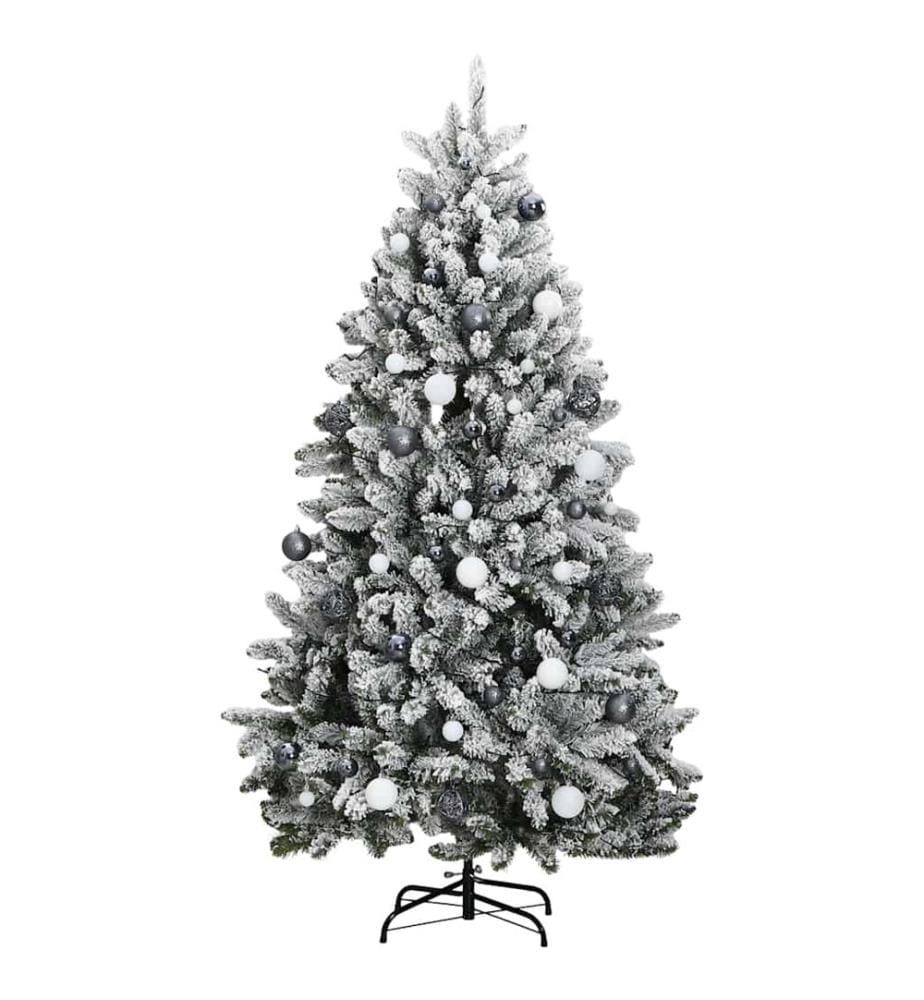 Sapin de Noël artificiel articulé 300 LED et boules 180 cm