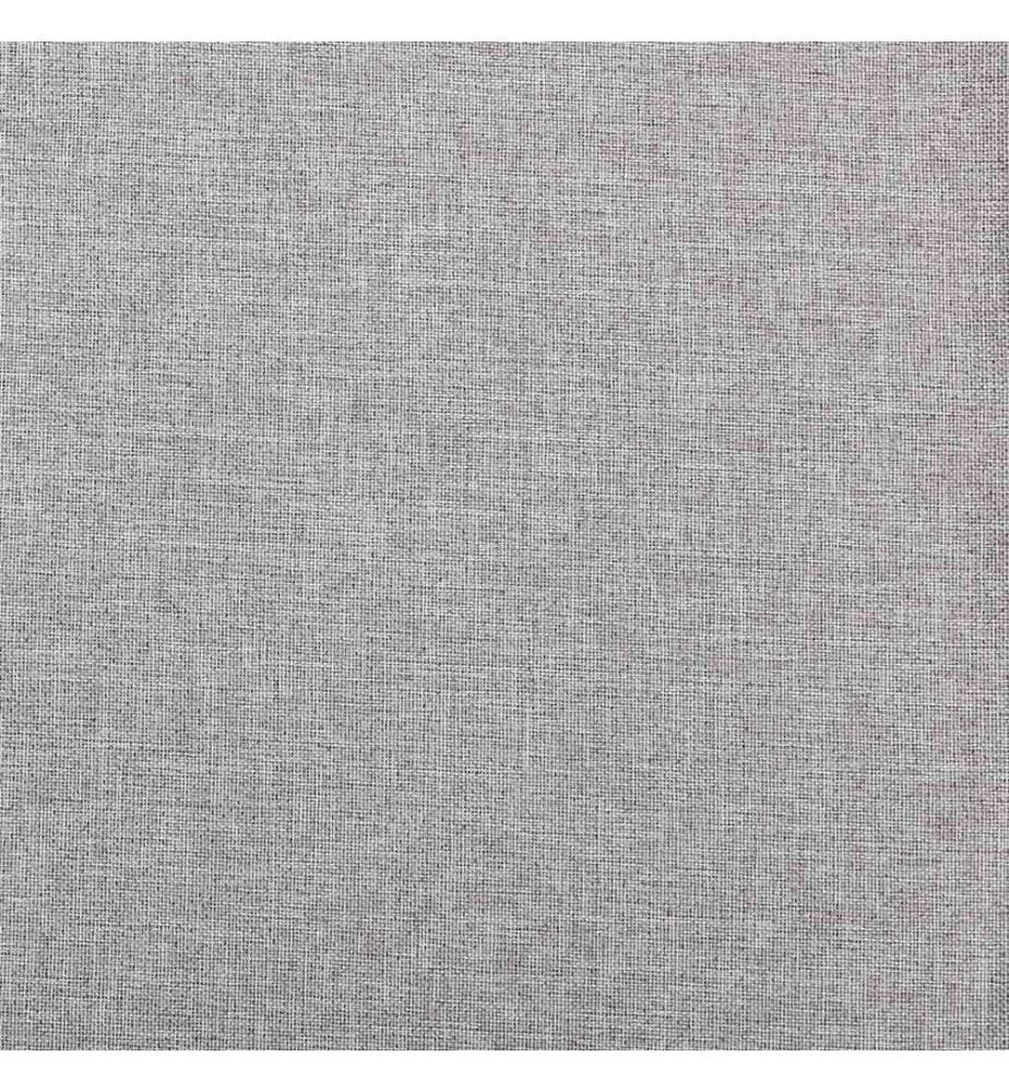 Verdunkelungsvorhänge Haken Leinenoptik 2 Stk. Grau 140x225 cm