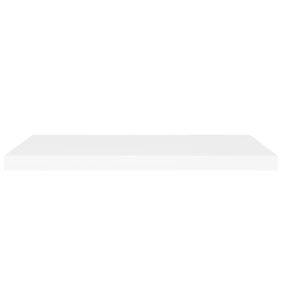 Schweberegale 2 Stk. Weiss 80x23,5x3,8 cm MDF