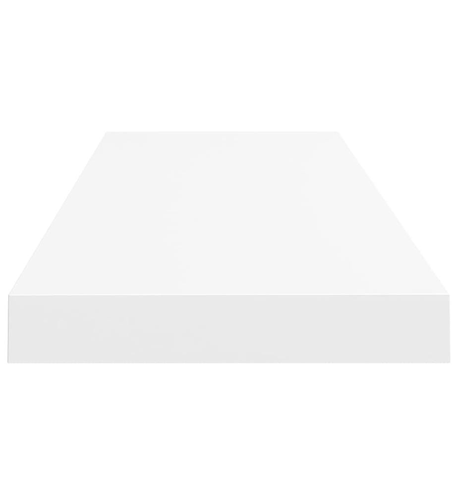 Schweberegale 2 Stk. Weiss 80x23,5x3,8 cm MDF