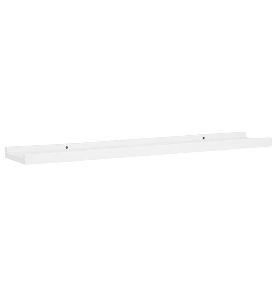 Bilderleisten 2 Stk. Weiss 80x9x3 cm MDF