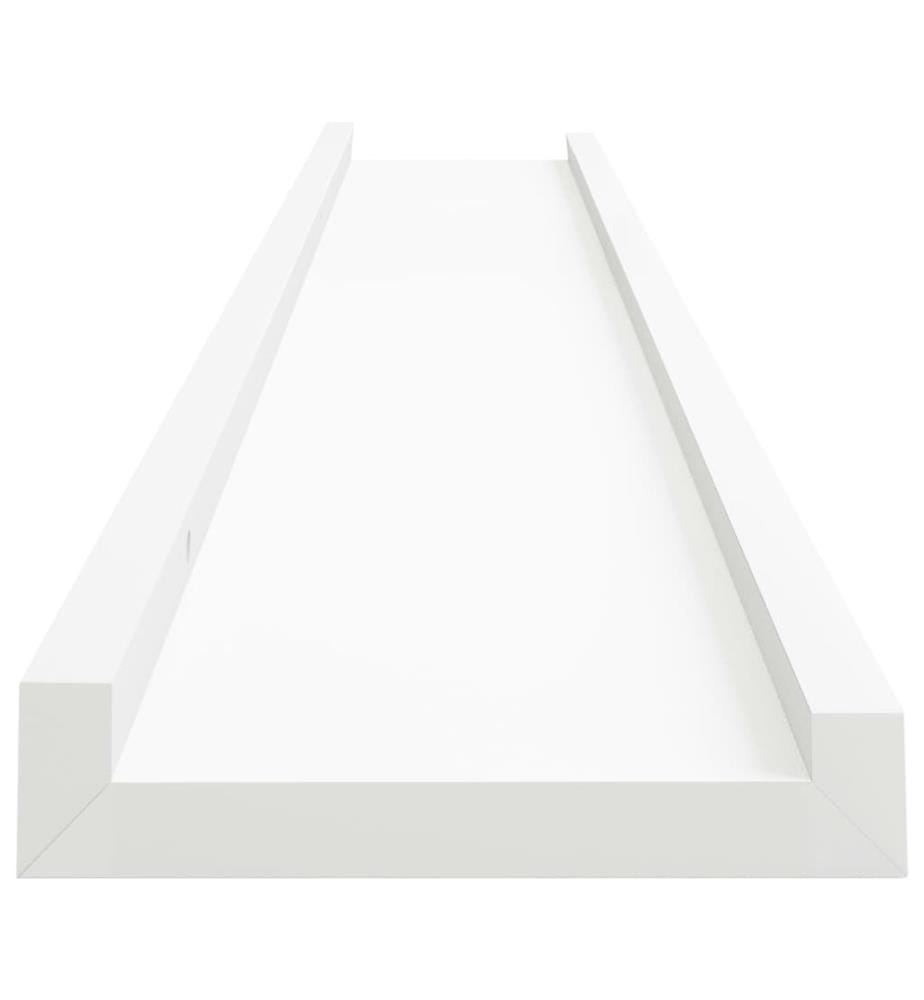 Bilderleisten 2 Stk. Weiss 80x9x3 cm MDF