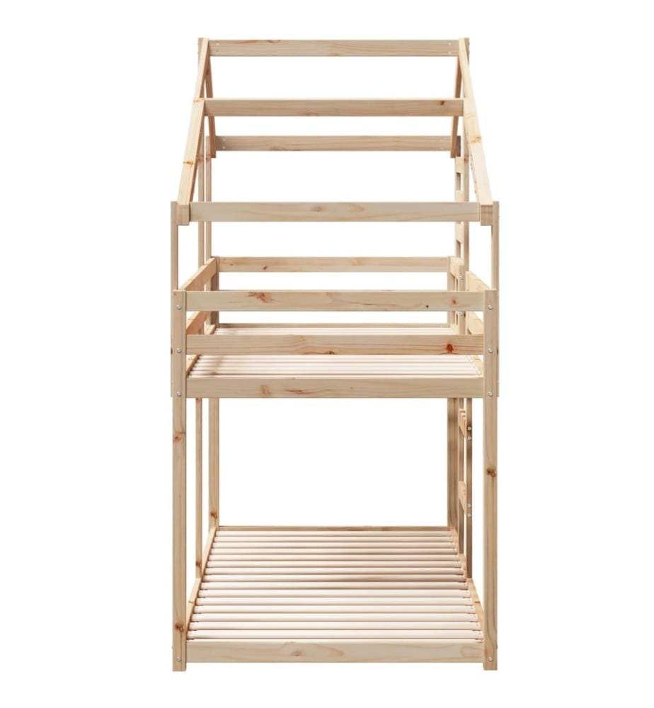 Lit superposé sans matelas 90x200 cm bois de pin massif
