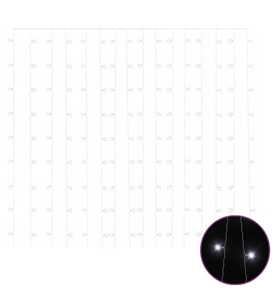 Rideaux lumineux à LED 3x3 m 300 LED Blanc froid 8 fonctions