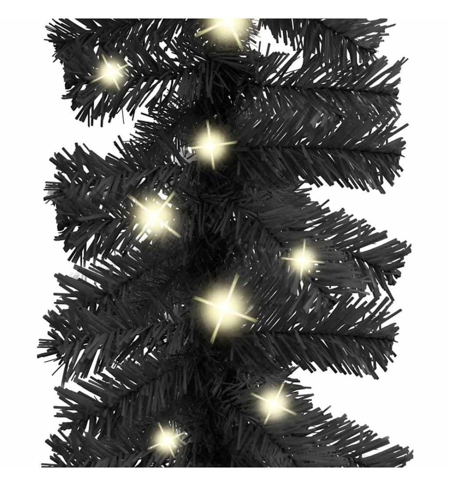 Weihnachtsgirlande mit LED 10 m Schwarz