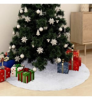 Weihnachtsbaumrock Weiss 122 cm Kunstfell