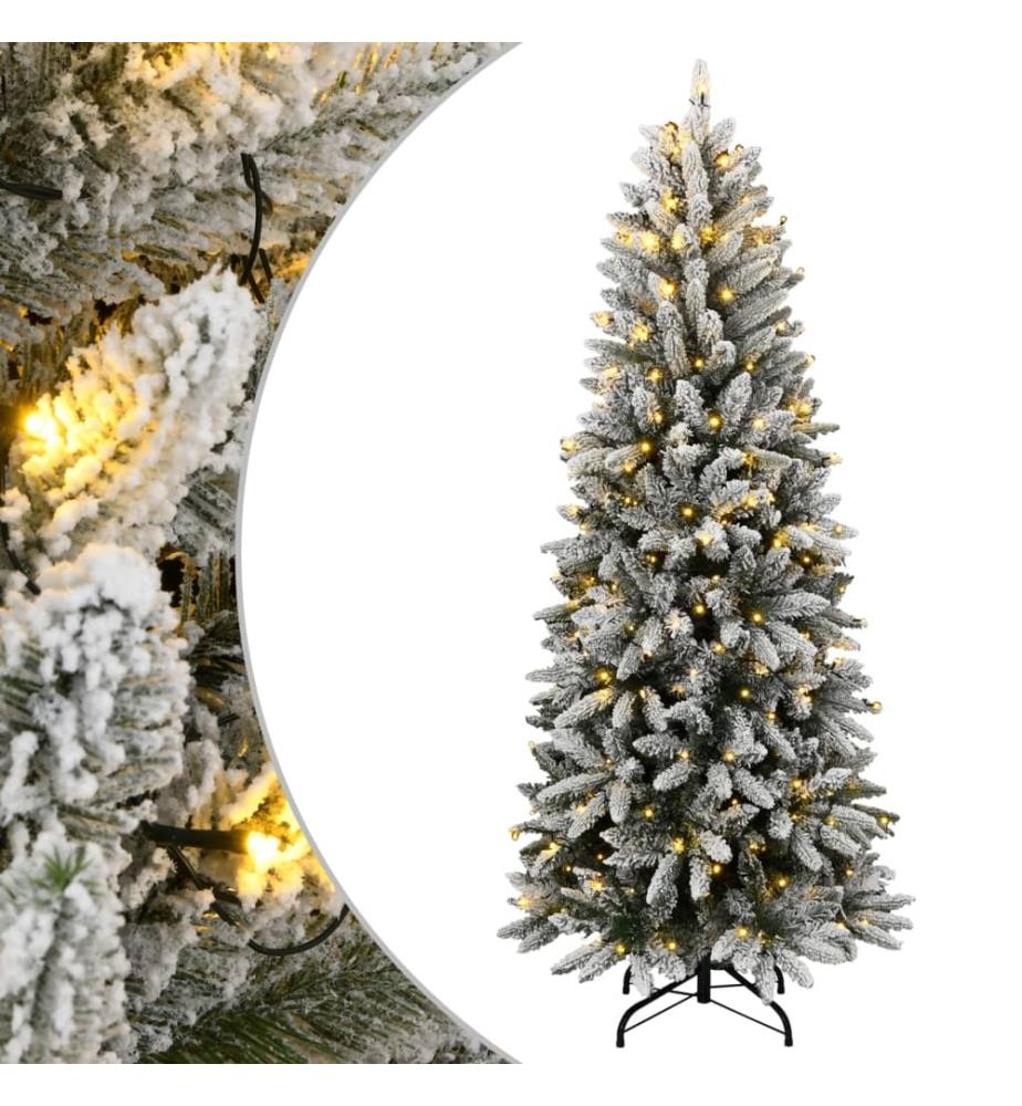 Künstlicher Weihnachtsbaum mit Schnee 150 LEDs 150 cm