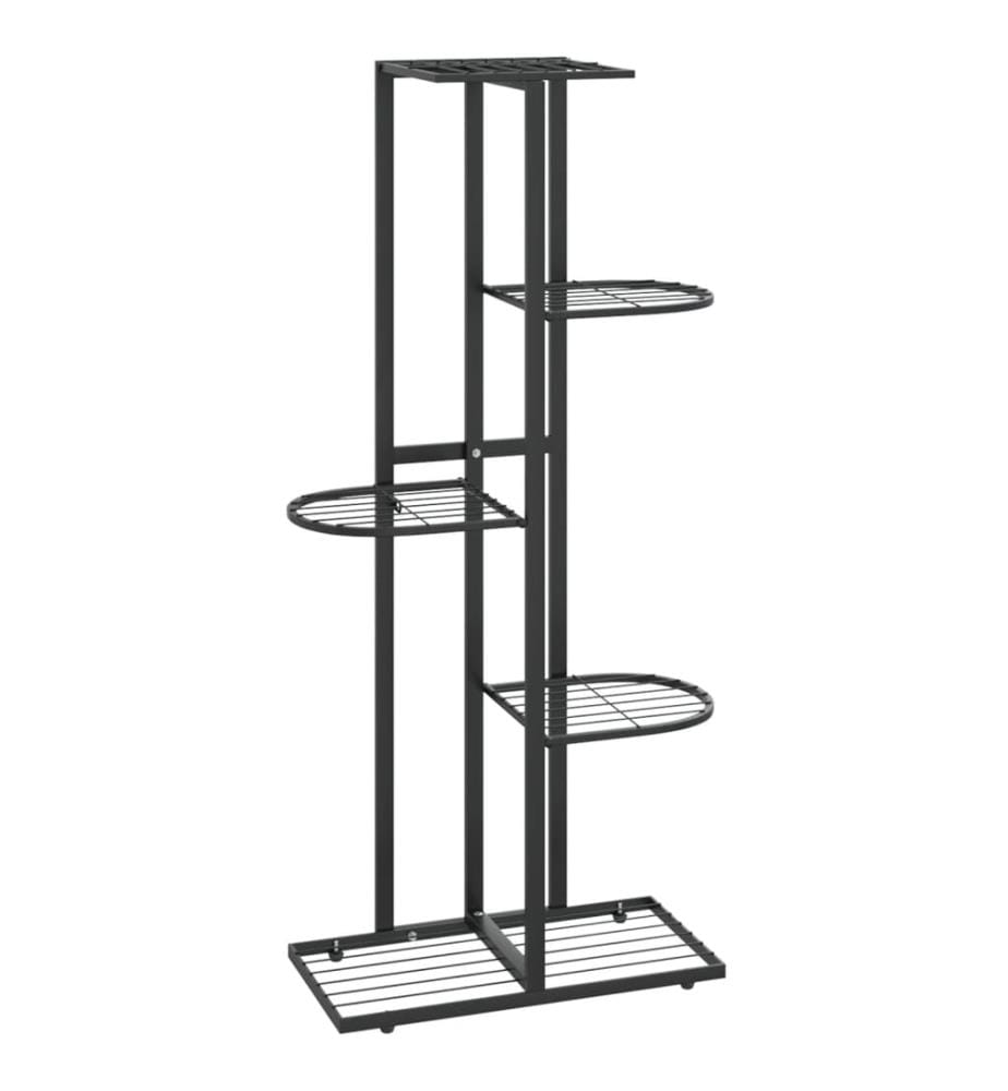 Blumenständer 5-Etagen 43x22x98 cm Schwarz Metall