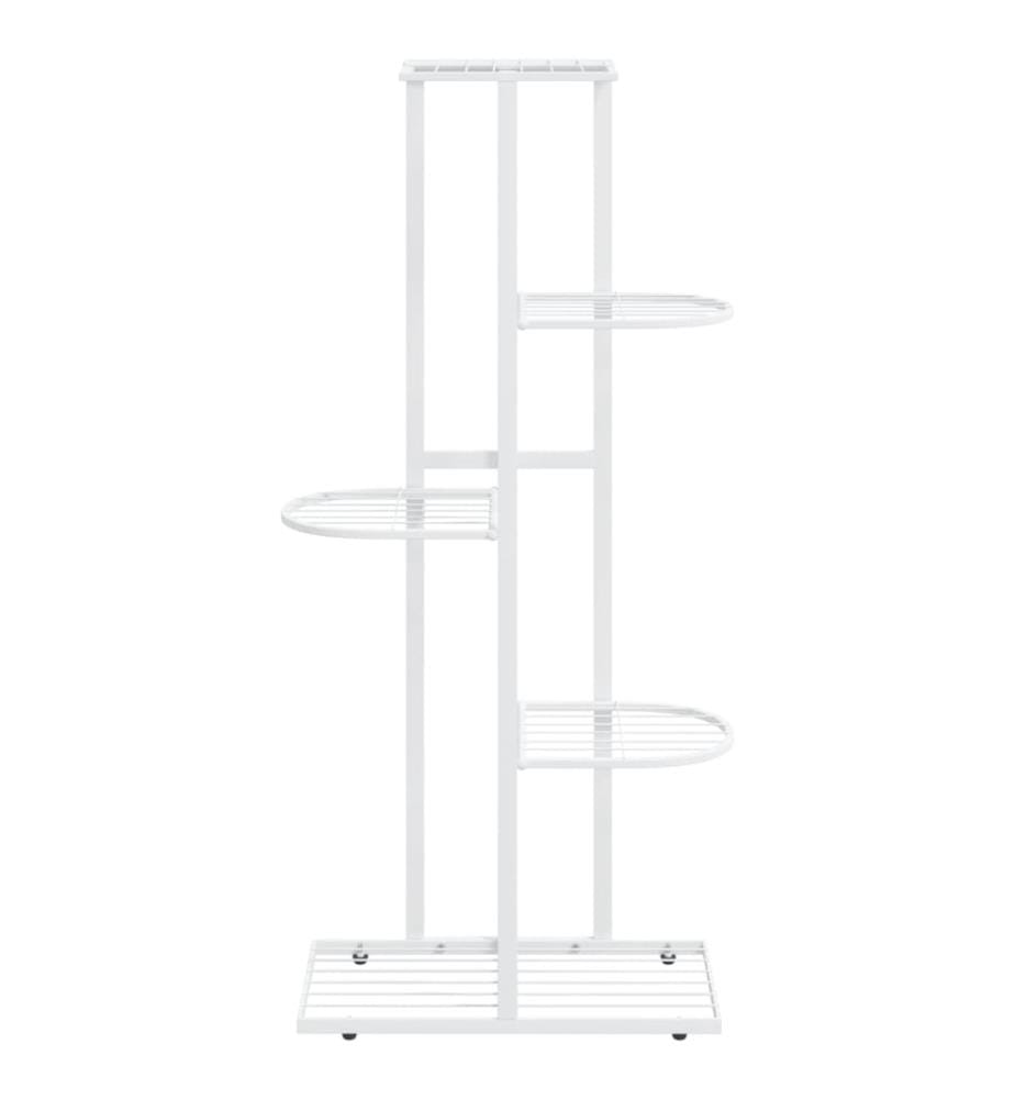 Blumenständer 5-Etagen 43x22x98 cm Weiss Metall