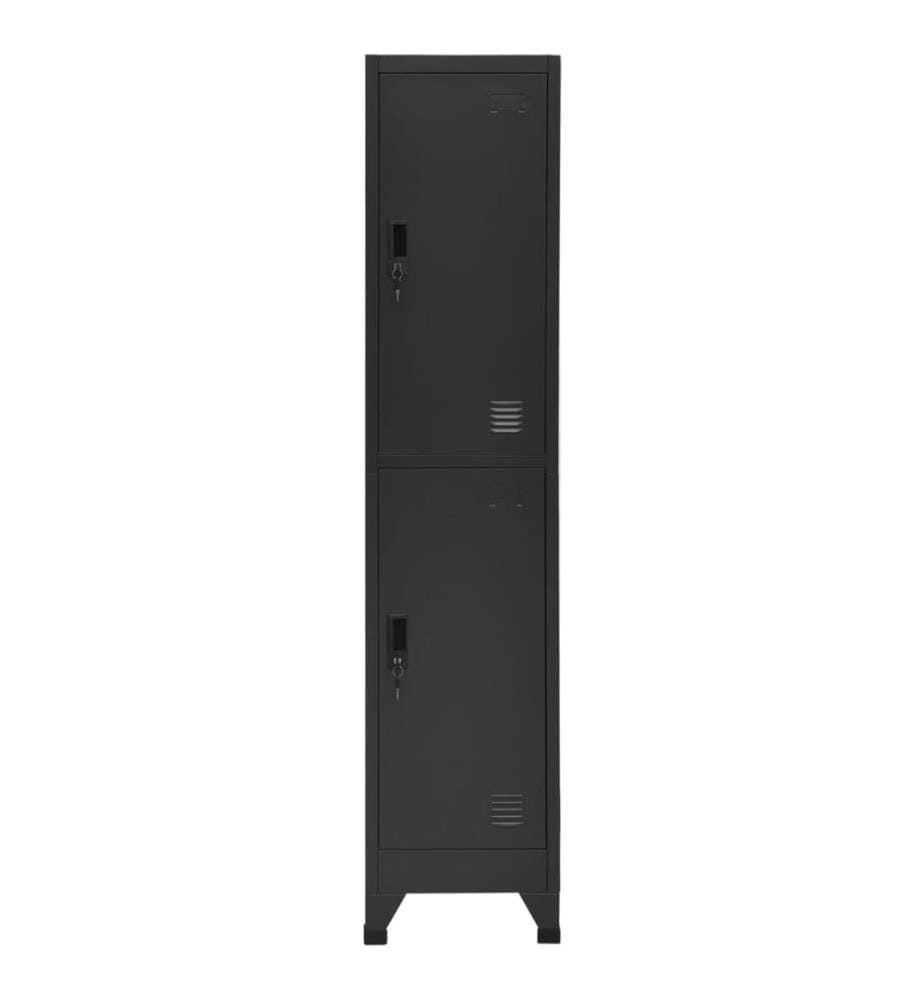 Schliessfachschrank Anthrazit 38x45x180 cm Stahl