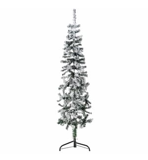 Künstlicher Halb-Weihnachtsbaum mit Schnee Schlank 150 cm