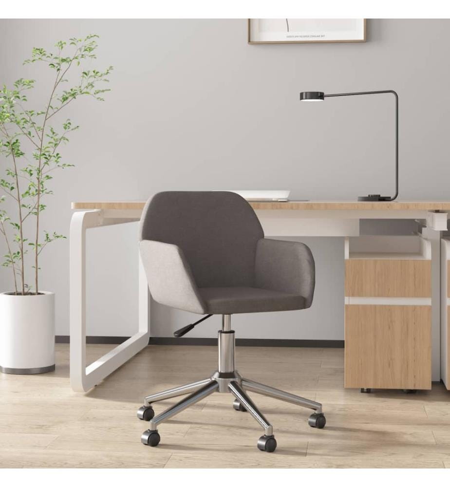 Bürostuhl Drehbar Dunkelgrau Stoff