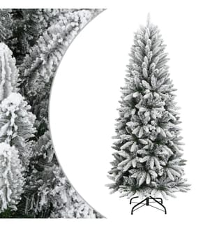 Sapin de Noël artificiel avec neige floquée 150 cm PVC et PE