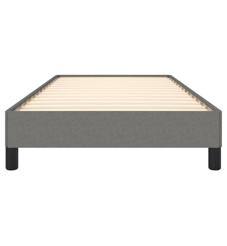 Bettgestell ohne Matratze Dunkelgrau 80x200 cm Stoff