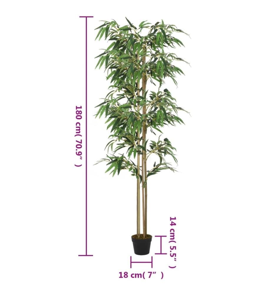 Bambou artificiel 1216 feuilles 180 cm vert