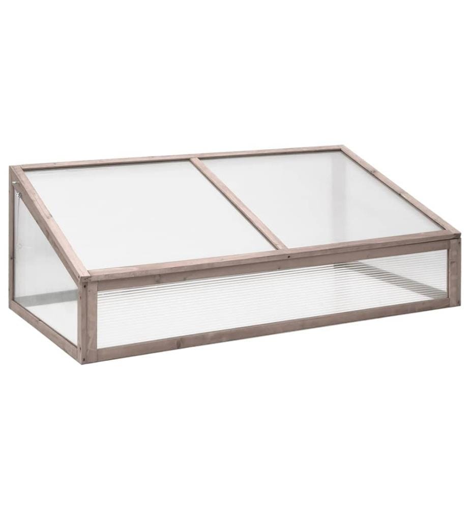 Gewächshaus Grau 110x58,5x39 cm Tannenholz