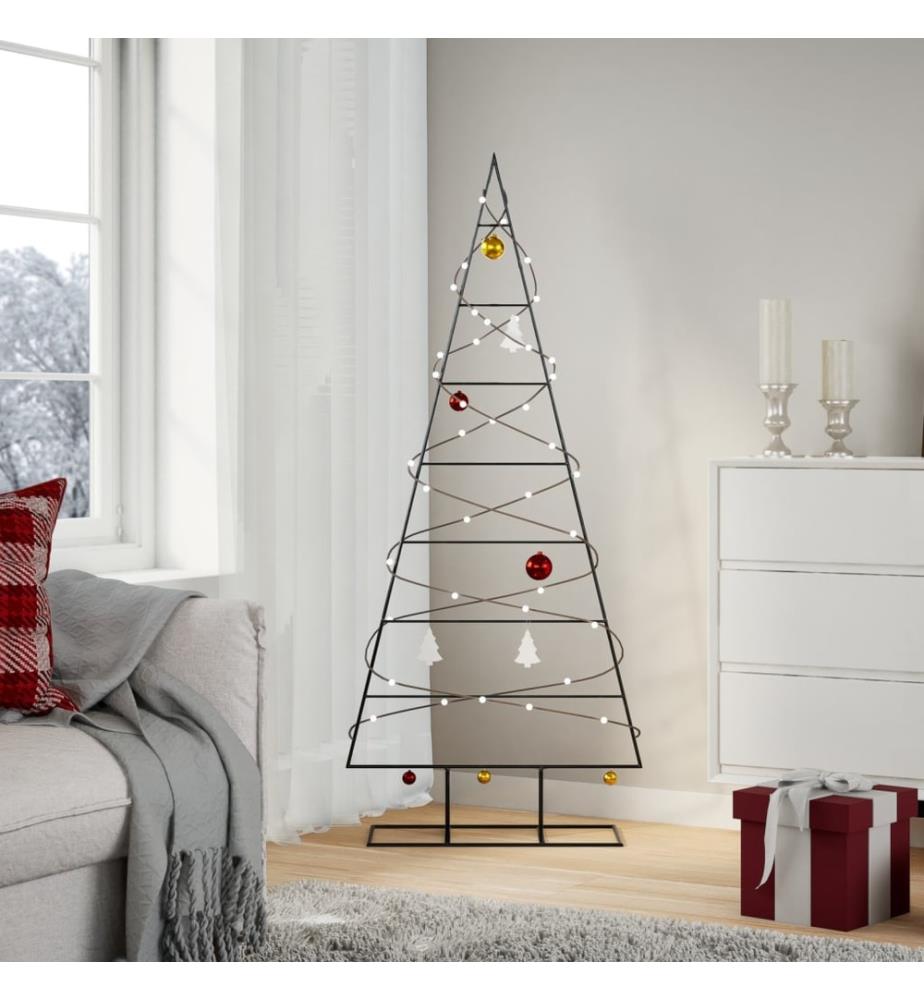 Metall-Weihnachtsbaum für Dekorationen Schwarz 150 cm
