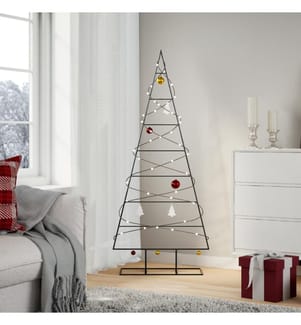 Metall-Weihnachtsbaum für Dekorationen Schwarz 150 cm