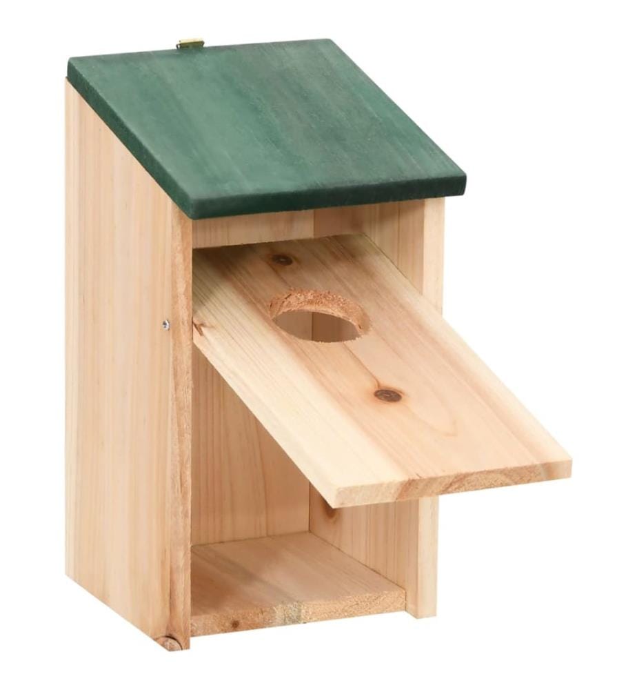 Vogelhäuser 4 Stk. Holz 12x12x22 cm