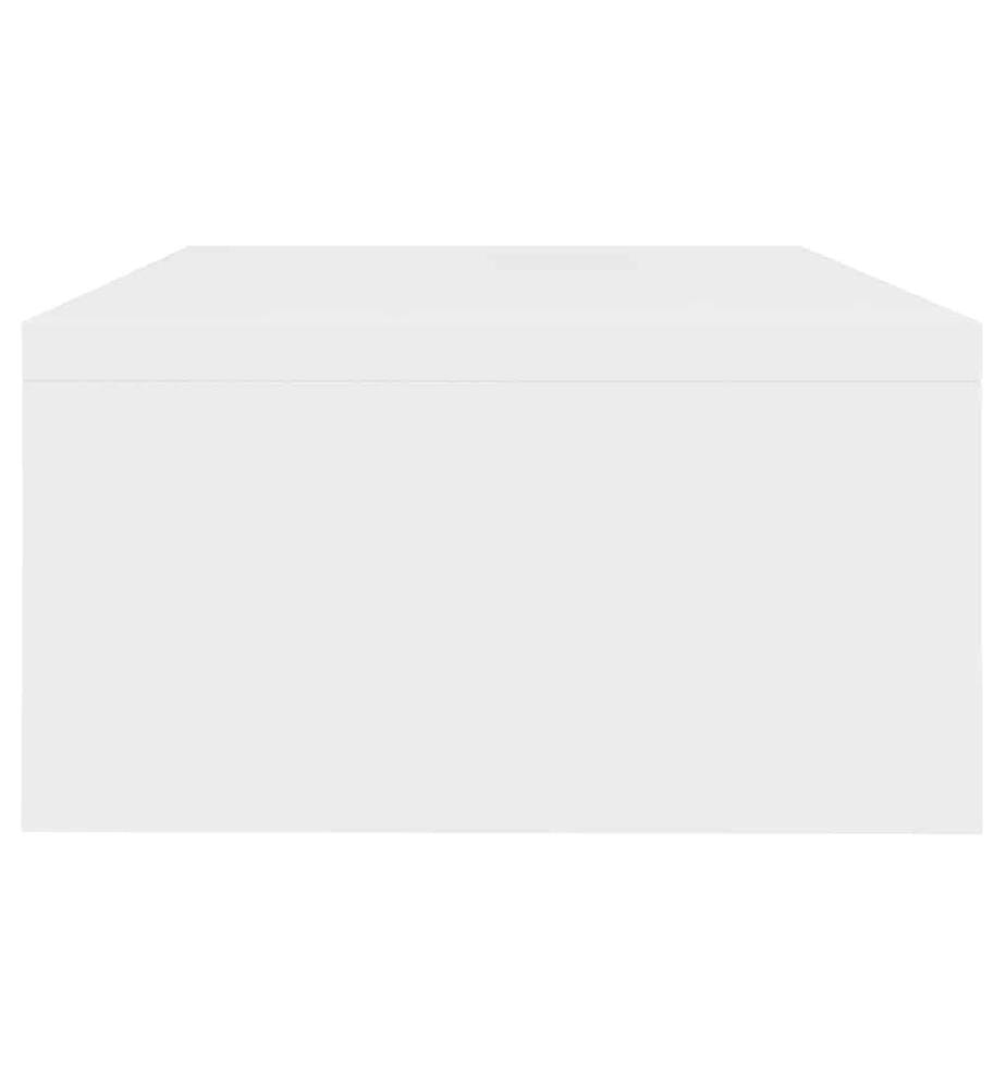 Support de moniteur Blanc 42 x 24 x 13 cm Bois d'ingénierie