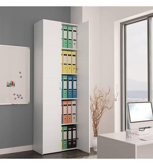 Armoire de bureau Blanc 60 x 32 x 190 cm Bois d'ingénierie
