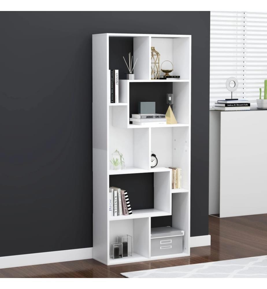 Bücherregal Weiss 67x24x161 cm Holzwerkstoff