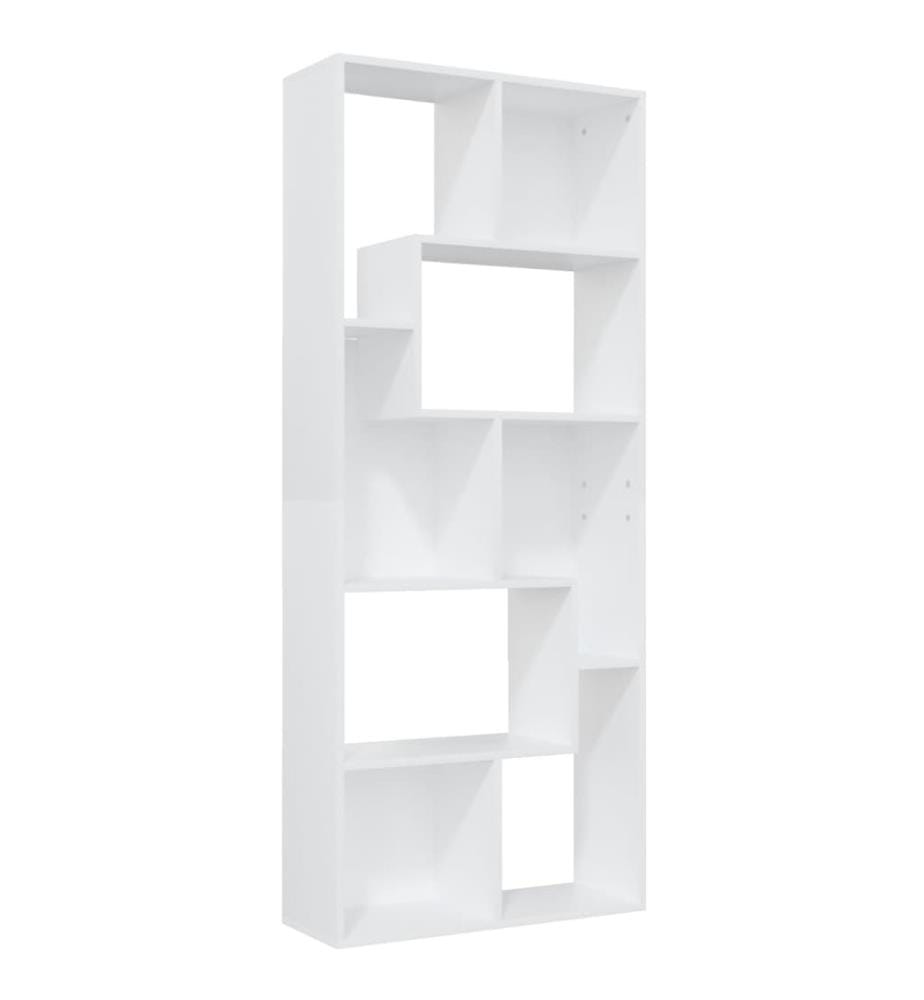 Bücherregal Weiss 67x24x161 cm Holzwerkstoff