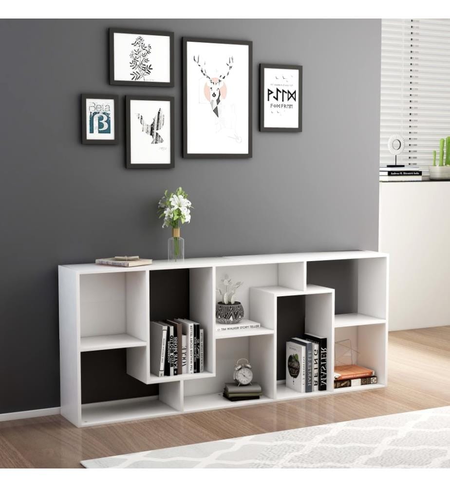 Bücherregal Weiss 67x24x161 cm Holzwerkstoff