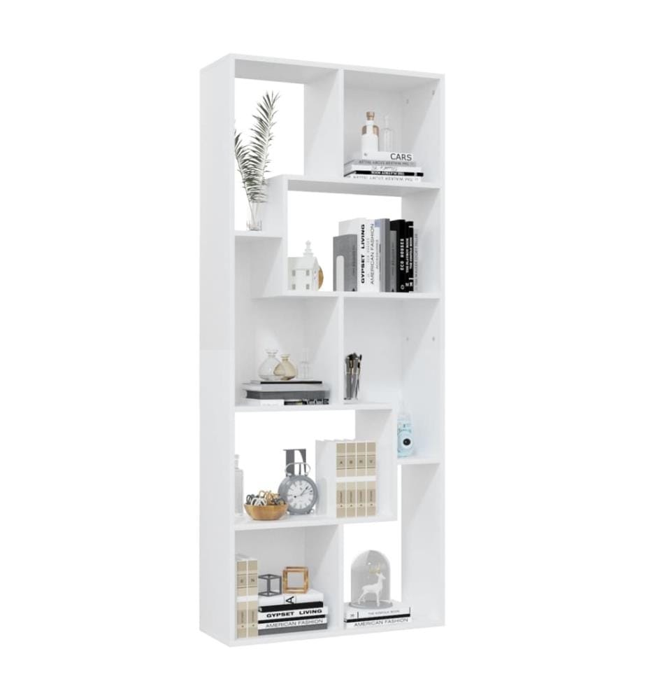 Bücherregal Weiss 67x24x161 cm Holzwerkstoff