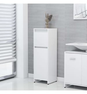 Badezimmerschrank Weiss 30x30x95 cm Holzwerkstoff